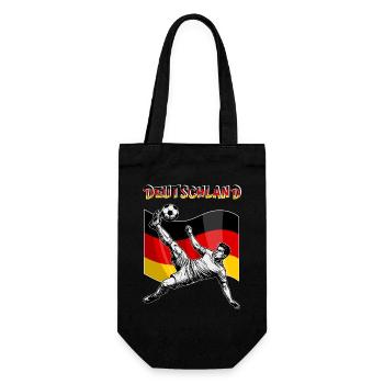Football Allemagne Drapeau Vue de pied aérien - Sac à bouteille - noir - Devant