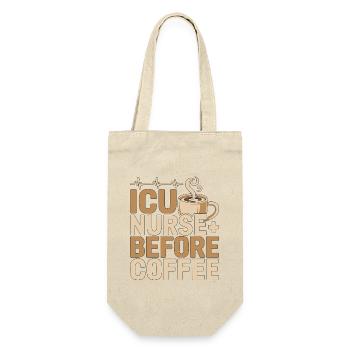 ICU Nurse Before Medical Frontline Coffee Lover - Geschenkbeutel für Flaschen - Natur - Vorne
