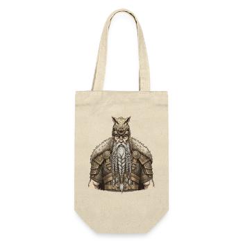 Wikinger Viking Legende Seemann Odin Rabe Kämpfer - Geschenkbeutel für Flaschen - Natur - Vorne