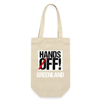 Hands Off Greenland - Geschenkbeutel für Flaschen - Natur - Vorne