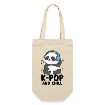 K-Pop And Chill - Geschenkbeutel für Flaschen - Natur - Vorne