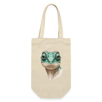 Gecko Head Illustration - Gift Bag for Bottles - nature - Front