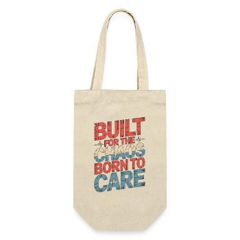 ER Nurse Built For The Chaos Healthcare Worker - Gift Bag for Bottles - nature - Front