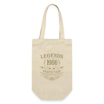 Legenden Geburtstag 1966 Vintage Retro Design - Geschenkbeutel für Flaschen - Natur - Vorne