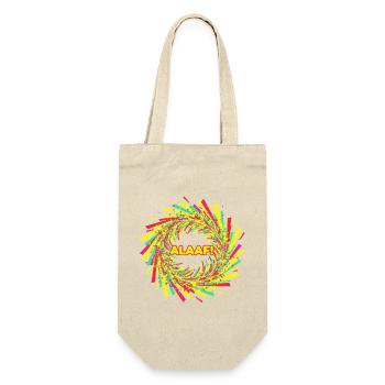 Alaaf Konfetti Spirale - Geschenkbeutel für Flaschen - Natur - Vorne