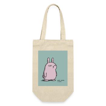 Happy Easter I Guess – Grumpy Bunny Easter Design - Sac à bouteille - nature - Devant