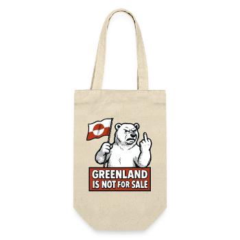 Greenland Is Not For Sale - Geschenkbeutel für Flaschen - Natur - Vorne