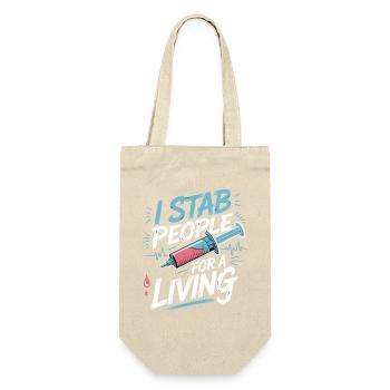 Je poignarde les gens pour une chemise vivante - Sac à bouteille - nature - Devant