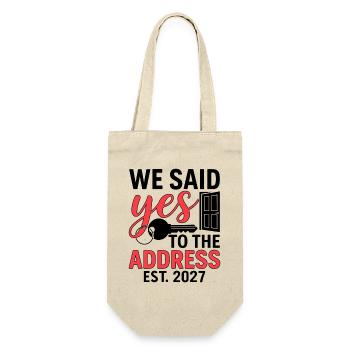 We Said Yes to The Address 2027 - Geschenkbeutel für Flaschen - Natur - Vorne