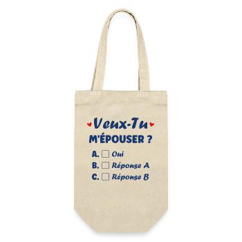Will you marry me? Heart Challenge - Gift Bag for Bottles - nature - Front