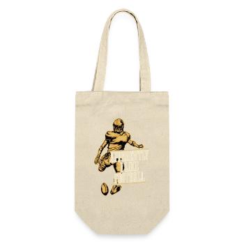 Apparently I Like Football Season Player Fan - Gift Bag for Bottles - nature - Front