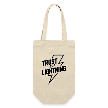 Vertraue dem Lightning - Geschenkbeutel für Flaschen - Natur - Vorne