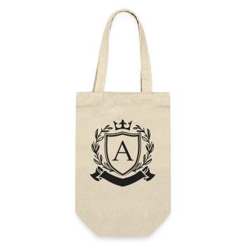 Nobility Monogram Coat of Arms Crown Letter A - Gift Bag for Bottles - nature - Front
