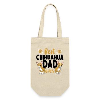 Chihuahua Chihuahueño Dad Best - Geschenkbeutel für Flaschen - Natur - Vorne