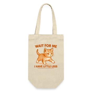 Katze Spruch Humor Meme Lustig Witzig Geschenkidee - Geschenkbeutel für Flaschen - Natur - Vorne