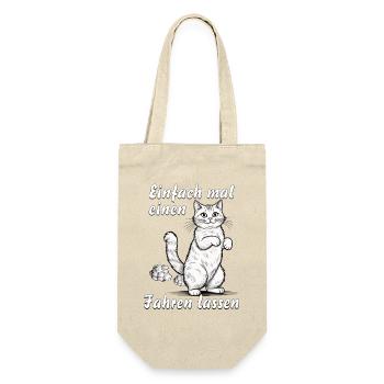 CAT Just let one go - Gift Bag for Bottles - nature - Front