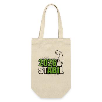 Stabil Abi 2026 - Biceps - Abitur - Spruch - Gift Bag for Bottles - nature - Front