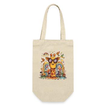 Giraffe in Rainbow Forest - Gift Bag for Bottles - nature - Front