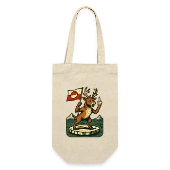 Greenland Shirt Reindeer Caribou - Gift Bag for Bottles - nature - Front