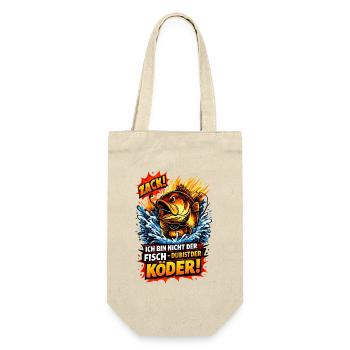Zack! Ich bin nicht der Fisch – Köder! - Geschenkbeutel für Flaschen - Natur - Vorne