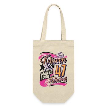 47th Birthday Queen - Gift Bag for Bottles - nature - Front