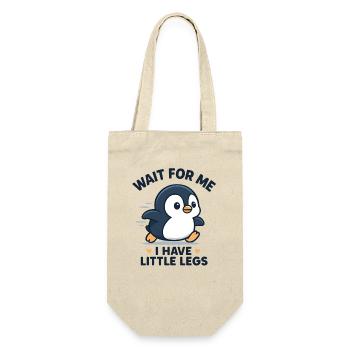 Pinguin Spruch Humor Meme Lustig Geschenkidee - Geschenkbeutel für Flaschen - Natur - Vorne