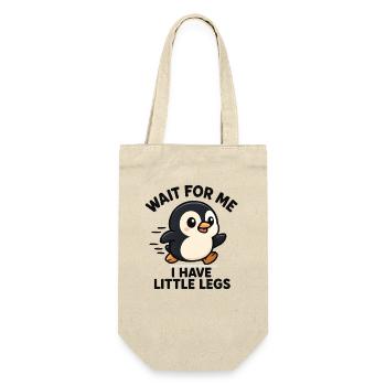 Pinguin Spruch Humor Meme Lustig Geschenkidee - Geschenkbeutel für Flaschen - Natur - Vorne