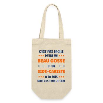 Beau Gosse et Sidecariste Je Gere - Sac à bouteille - nature - Devant