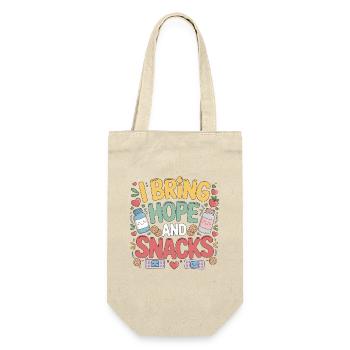 Oncology Nurse I Bring Hope And Hospital Nurse - Gift Bag for Bottles - nature - Front