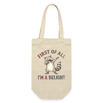 Raccoon, Funny Raccoon - Gift Bag for Bottles - nature - Front