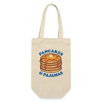 Pfannkuchen und Pyjamas lieben Frühstückspfannkuch - Geschenkbeutel für Flaschen - Natur - Vorne
