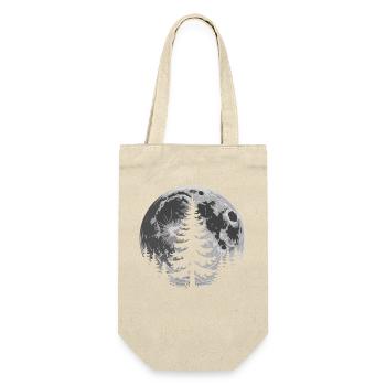 Mondwald Silhouette - Geschenkbeutel für Flaschen - Natur - Vorne