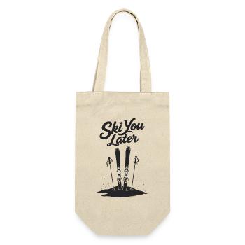 Skier plus tard : Drôle de dicton pour les skieurs - Sac à bouteille - nature - Devant