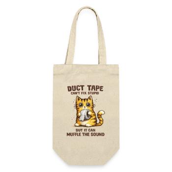 Duct Tape Cat – Muffle the Sound - Gift Bag for Bottles - nature - Front