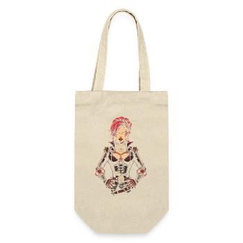 Steam Punk Schöne Frauen Steampunk - Geschenkbeutel für Flaschen - Natur - Vorne