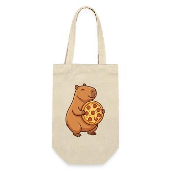 Capybara with pizza - Gift Bag for Bottles - nature - Front