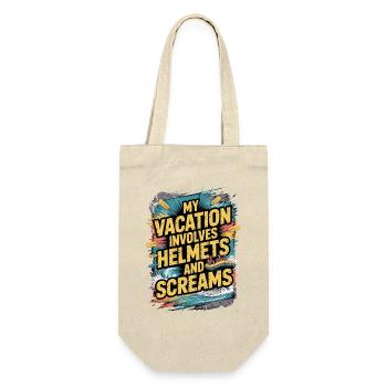My holiday includes helmets and screams adventure - Gift Bag for Bottles - nature - Front