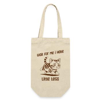 Wait for me I have little Legs - Lustige Katze - Gift Bag for Bottles - nature - Front