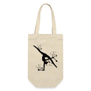 Gymnast With Clubs Rhythmic Gymnastics - Gift Bag for Bottles - nature - Front