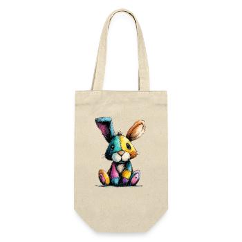 Patchwork Bunny Colorful - Gift Bag for Bottles - nature - Front