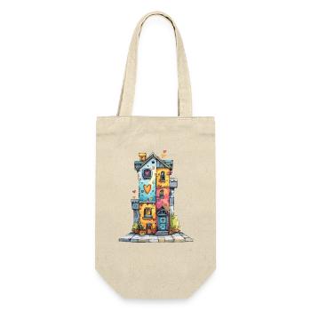 Maison du Cœur en aquarelle - Sac à bouteille - nature - Devant