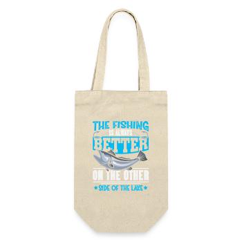Angler Gift Funny Fishing Fisherman Fishing - Gift Bag for Bottles - nature - Front