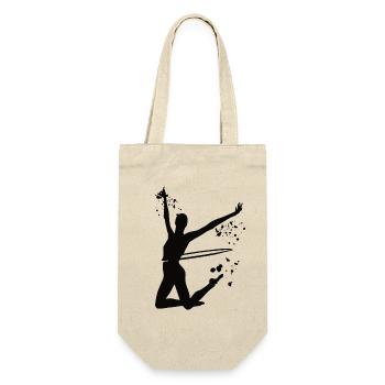 Gymnastikreifen Reifen Rhythmische Sportgymnastik - Geschenkbeutel für Flaschen - Natur - Vorne