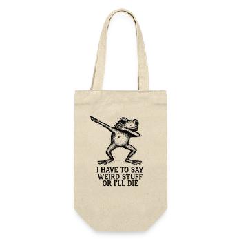Frosch Spruch Meme Humor Lustig Geschenkidee - Geschenkbeutel für Flaschen - Natur - Vorne