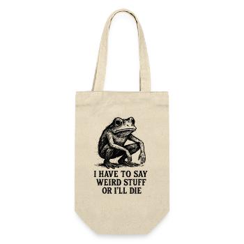 Frosch Spruch Meme Humor Lustig Geschenkidee - Geschenkbeutel für Flaschen - Natur - Vorne
