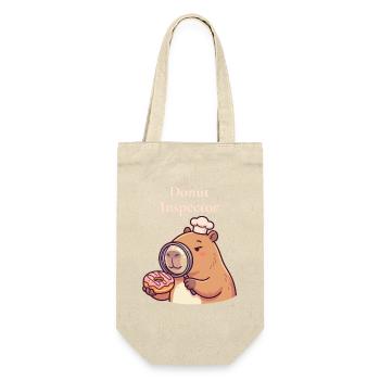 Capybara avec motif animal drôle d’inspecteur en beignet - Sac à bouteille - nature - Devant