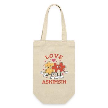 Love Askimsin : Pièces du puzzle dans Love Design - Sac à bouteille - nature - Devant