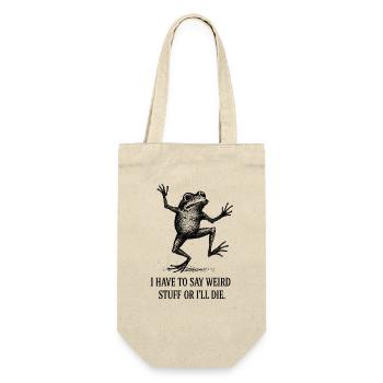 Frosch Spruch Meme Humor Lustig Geschenkidee - Geschenkbeutel für Flaschen - Natur - Vorne