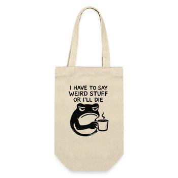 Frosch Spruch Meme Humor Lustig Geschenkidee - Geschenkbeutel für Flaschen - Natur - Vorne