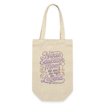 Nurse Educator Mom The Idol The Myth Nurse Aide - Geschenkbeutel für Flaschen - Natur - Vorne